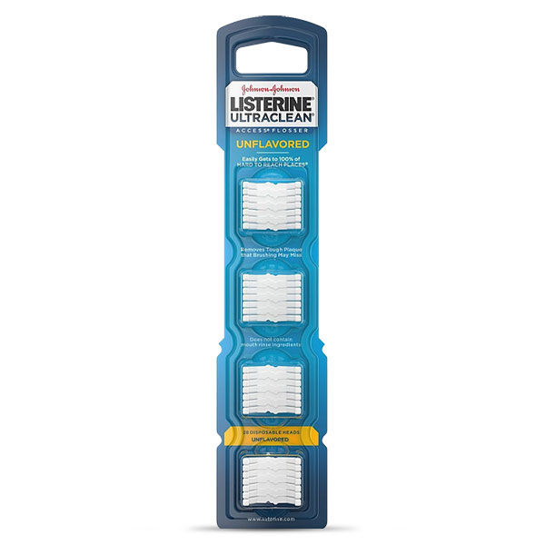Listerine Ultraclean Access Flosser Refill Heads - Unflavored - 28ct